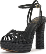 Load image into Gallery viewer, Vince Camuto Women's Samlee Strappy Platform High Heel Sandals, Black, 6.5 Medium
