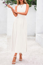 Load image into Gallery viewer, PRETTYGARDEN Spring Casual Dresses for Women 2025 Summer Business Work Midi Sleeveless A Line Pleated Cocktail Dress(White,Medium)
