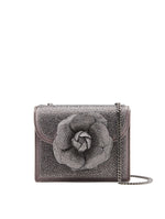 Load image into Gallery viewer, Oscar de la Renta, Pave Crystal Mini TRO Bag, Smoke/Gunmetal
