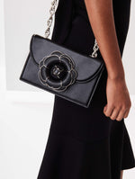 Load image into Gallery viewer, Oscar de la Renta Black Saffiano TRO Bag
