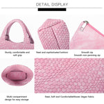 Load image into Gallery viewer, Woven Bag for Women, Fashion Top Handle Shoulder Bag Vegan Leather Shopper Bag Large Travel Tote Bag

