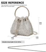 Load image into Gallery viewer, Sweetovo Sparkly Diamond Evening Bag Clutch Purses for Women Rhinestone Purse Glitter Handbag for Party Prom Cocktail Wedding (Silver)

