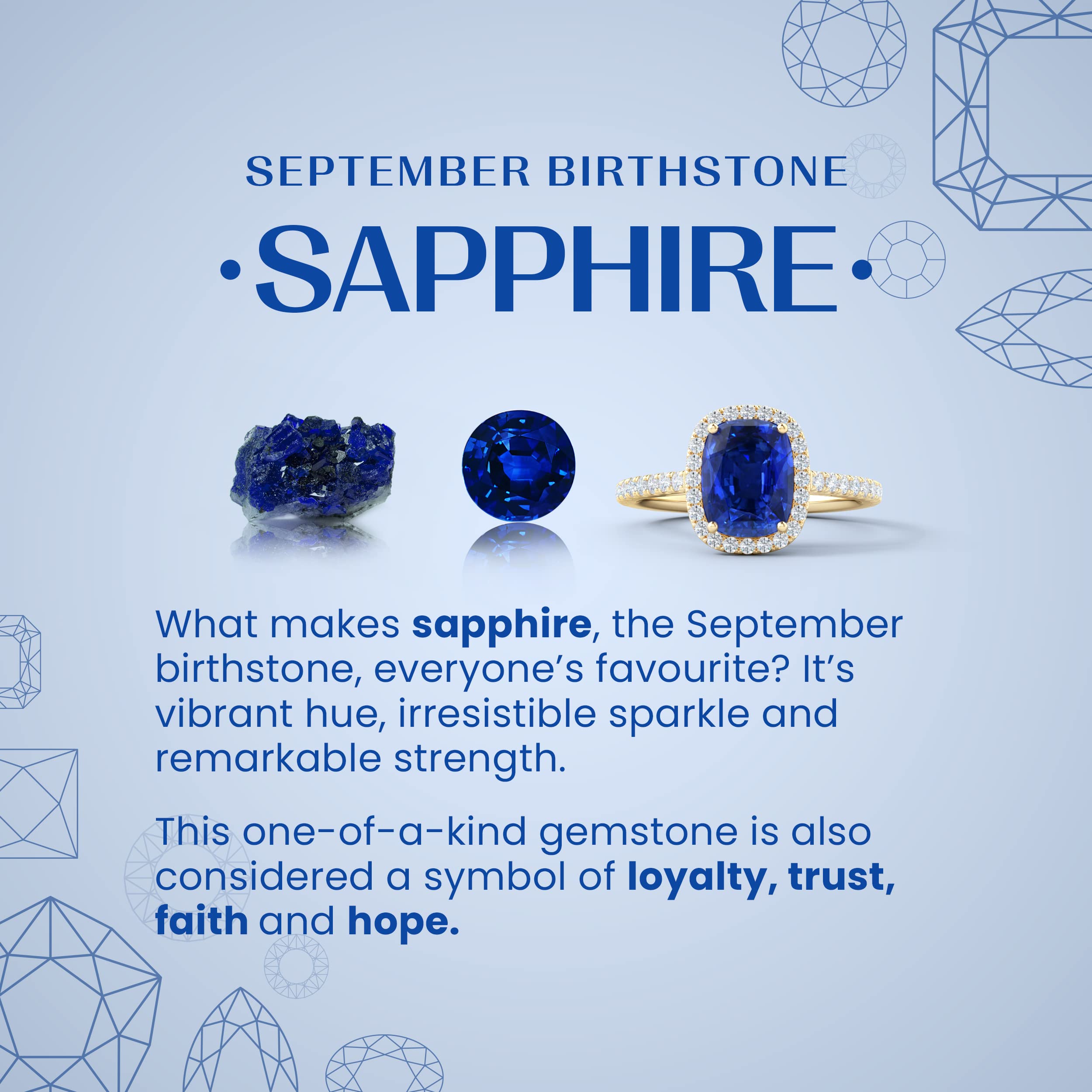 Angara Natural 1 Ct Blue Sapphire and 0.27 Ct Diamond Halo Pendant Necklace for Women in 14K White Gold (Grade-AA | Size-6mm) | September Birthstone, Birthday, Anniversary Jewelry Gift For Women