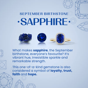 Angara Natural 1 Ct Blue Sapphire and 0.27 Ct Diamond Halo Pendant Necklace for Women in 14K White Gold (Grade-AA | Size-6mm) | September Birthstone, Birthday, Anniversary Jewelry Gift For Women