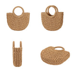 Load image into Gallery viewer, Youjaree Womens Small Straw Crossbody Handbag Handmade Woven Shoulder Bag Purse for Summer (Brown)
