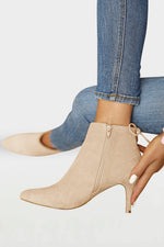 Load image into Gallery viewer, Womens Pointed Toe Heels Ankle Booties Kitten Stiletto Bowtie Strappy Fall Dress Boots Shoes
