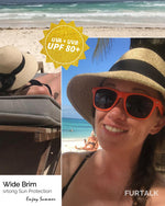Load image into Gallery viewer, FURTALK Womens Beach Sun Straw Hat UV UPF 80+ Travel Foldable Brim Summer UV Hat Mixed Beige
