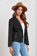 Load image into Gallery viewer, PRETTYGARDEN Women's Faux Suede Jackets 2025 Fashion Fall Clothes Long Sleeve Open Front Cropped Coat Outwear (Black,X-Large)
