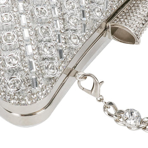 COAIMANEY Women Sparkly Rhinestone Clutch with Chains, Glitter Evening Handbag Purse Shoulder Bag for Wedding Party Prom