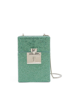Oscar de la Renta, Pave Crystal Alibi Top Handle Bag, Sage