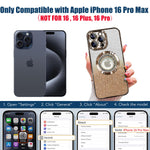 Load image into Gallery viewer, Misscase for iPhone 16 Pro Max Magnetic Glitter Case Compatible with MagSafe,Full Protection Slim Shockproof Anti-Scratch Case with Camera Lens Protector Logo View Dust-Proof Net for Women Gold
