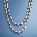 Load image into Gallery viewer, TOPGRILLZ Tennis Necklace for Women Choker Chain Necklace 14K Gold Plated 5mm Dainty Diamond Tennis Chain 16-24 Inches Gold Jewelry（Gold, 18IN
