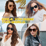 Load image into Gallery viewer, GQUEEN Oversized Square Frame Sunglasses Womens Retro Vintage Trendy Black Shades,S904
