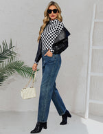 Load image into Gallery viewer, Totatuit Women's Mock Neck Long Sleeve Shirts Fall Fashion Thermal Underwear Tops Winter Clothes 2025 Black and White Medium
