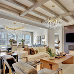 Load image into Gallery viewer, kvtinmty Modern Crystal Gold Chandelier, 55&quot; Large Rectangular Oval Tree Branch Crystal Chandeliers for Dining Room,16-Light Flush Mount K9 Crystal Chandeliers, for Kitchen Island,Dining Room
