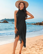 Load image into Gallery viewer, Eicolorte Cover Up Skirt Open Front Swimsuit Wrap Cover Ups Summer Beach Skirts With Slit For Women
