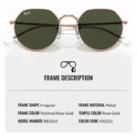 Load image into Gallery viewer, Ray-Ban RB3565 Square-Round Shape Non-Polarized Sunglasses for Men &amp; Women – Includes Official Rayban Eyewear Kit – Ideal Formal &amp; Casual Wear Sunglasess – Green Lens
