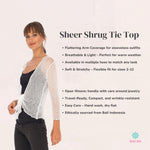 Load image into Gallery viewer, SHU-SHI Womens Sheer Shrug Tie Top Cardigan Lightweight Knit,White,One Size
