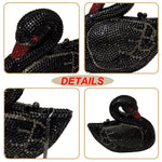Load image into Gallery viewer, Elegant Swan Evening Purse Animal Crystal Clutch Women Minaudiere Handbag Party Luxury Rhinestone Bag(Black)
