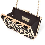 Load image into Gallery viewer, CARIEDO Women Evening Bag Elegant Clutch Purse Exquisite Velvet Metal Hollow out Handbags Prom Wedding Party (black)
