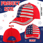Load image into Gallery viewer, Hercicy 3pcs American Flag Hats Women 250th Anniversary Patriotic Baseball Trucker Caps for USA Memorial Independence Day(Red White Blue,Classic)
