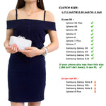 Load image into Gallery viewer, Dexmay Rhinestone Crystal Clutch Purse with Bow Clasp Evening Bag for Wedding Party Gold
