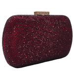 Load image into Gallery viewer, Boutique De FGG Mini Rhinestone Clutch Purse,Evening Bags and Clutches for Women Formal,Crystal Clutch Bag Wedding Handbags,Burgundy
