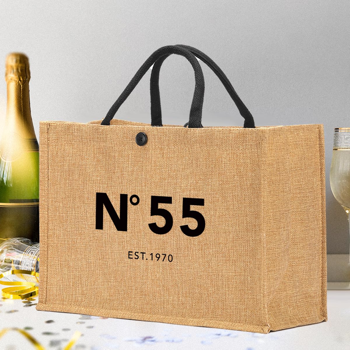 55th Birthday Gifts for Women - Beach Bag Canvas ToteBag665 Grocery Bags