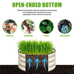 Load image into Gallery viewer, SnugNiture 3 Pcs 2x2x1ft Round Galvanized Raised Garden Bed Kit Outdoor, Metal Planter Box for Planting Plants Vegetables, White
