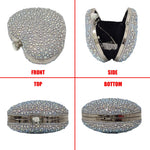 Load image into Gallery viewer, Cute Heart Shape Clutch Purse Mini Love Heart Rhinestone Wedding Handbag Party Women Purse(Silver)

