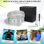 Load image into Gallery viewer, SUOSDEY Men Women Rhinestone Belt Western Cowboy Cowgirl Shine Crystal Diamond Studded Luxury Strap Belts,Silver
