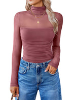 Load image into Gallery viewer, Avidlove Women Long Sleeve Bodysuit Turtle Neck Shapewear Body Suits Mesh One Piece Leotard Shirt Going Out Tops Fall Outfits
