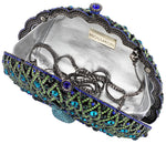 Load image into Gallery viewer, MOSSMON Peacock Luxury Rhinestone Crystal Evening Clutch Bag Sparkly Bride Wedding Party Purses for Women
