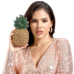 Load image into Gallery viewer, Boutique De FGG Pineapple Crystal Evening Bags and Clutches for Women Formal Dinner Purses Party Rhinestones Handbags (Multicoloured 1,Mini)
