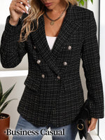 Load image into Gallery viewer, Mina Self Blazers for Women 2025 Black Fall Business Casual Womens Blazer Holiday Party Outfits Plaid Houndstooth Work Casual Trendy Women&#39;s Suits Funeral Jackets Suit Clothes Vacation Fashion Jacket
