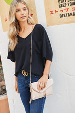 Load image into Gallery viewer, FashionPuzzle Envelope Wristlet Clutch Crossbody Bag with Chain Strap (Red) One Size
