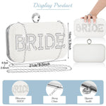 Load image into Gallery viewer, Kacctyen Christmas Mama Gift Rhinestone Clutch Bag Mama Clutch Purse Diamond Evening Bag Purse Embellished Rhinestone Box Bag(Bride)

