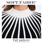 Load image into Gallery viewer, Women's 2025 Fall Fashion Turtleneck Long Sleeve Ribbed Knit Slim Fitted Casual Pullover Sweater Tops (US, Alpha, Medium, Regular, Regular, Black)
