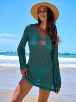 Load image into Gallery viewer, ANRABESS Women Beach Crochet Cover Ups Summer Knit Swimwear Mesh Bathing Suit Hollow Out Dress 2025 Vacation Swimsuit

