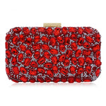 Load image into Gallery viewer, Milisente Clutch Purses For Women Crystal Clutches Evening Bags Gemstone Clutch Purse For Wedding Formal(Red)
