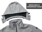 Load image into Gallery viewer, Little Donkey Andy Women's Softshell Jacket Ski Jacket with Removable Hood, Fleece Lined Light Gray Heather Size XS
