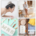 Load image into Gallery viewer, Tkifoda Bride To Be Gift Set Bride Makeup Bag I Do Bride Slippers Bride Robe Bride Hair Clip Bride Gifts Wedding Gifts (Slippers+Makeup Bag+Clip)
