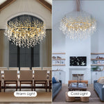 Load image into Gallery viewer, kvtinmty 14-Light Modern Large Crystal Chandelier for Dining Room, 48&quot; Round Gold Crystal Tree Branche Chandelier, Living Room Crystal Chandelier, Crystal Chandeliers for High Ceiling,Entryway,Foyer
