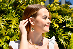SPUNKYsoul Boho Earrings for Women Gold Silver Copper Dangle Oval or Round Ethnic Trendy Western Hammered Handmade Jewelry (Silver Gold Copper)