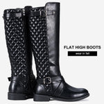 Load image into Gallery viewer, Jeossy Women's Black Knee High Ridng Boots, Metal Buckle Boot, 950 Size 8.5 US (DJY950 black 08.5)
