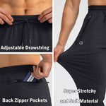 Load image into Gallery viewer, G Gradual Men&#39;s Sweatpants with Zipper Pockets Tapered Joggers for Men Athletic Pants for Workout, Jogging, Running (Black, Medium)
