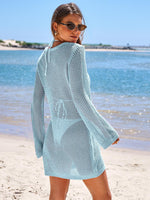 Load image into Gallery viewer, ANRABESS Women Beach Crochet Cover Ups Summer Knit Swimwear Mesh Bathing Suit Hollow Out Dress 2025 Vacation Swimsuit
