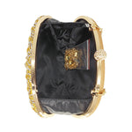 Load image into Gallery viewer, MAIRLOM Rhinestone Clutch Purses for Women Evening Wedding Formal - Round Pearl Clasp Handbag Crystal Gemstone Bag for Party Prom(Gold Clutch)
