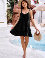 Load image into Gallery viewer, Blooming Jelly Womens Bathing Suit Cover Up Swim Beach Dresses Cover Ups Spaghetti Straps Swimsuit Coverups (M, Black)

