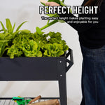 Load image into Gallery viewer, LEETOLLA Elevate 32&quot; Tall Raised Garden Bed Outdoor with Wheels &amp; Shelf for Mobility, 400LBS Capacity, Anti-Rust Steel Planter Box for Vegetables/Herbs, Patio-Balcony-Backyard
